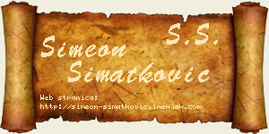 Simeon Simatković vizit kartica